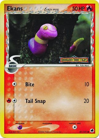 Ekans (47/101) (Delta Species) (Stamped) [EX: Dragon Frontiers] | Silver Goblin