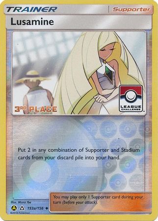 Lusamine (153a/156) (League Challenge Alt Art 3rd Place) [Sun & Moon: Ultra Prism] | Silver Goblin