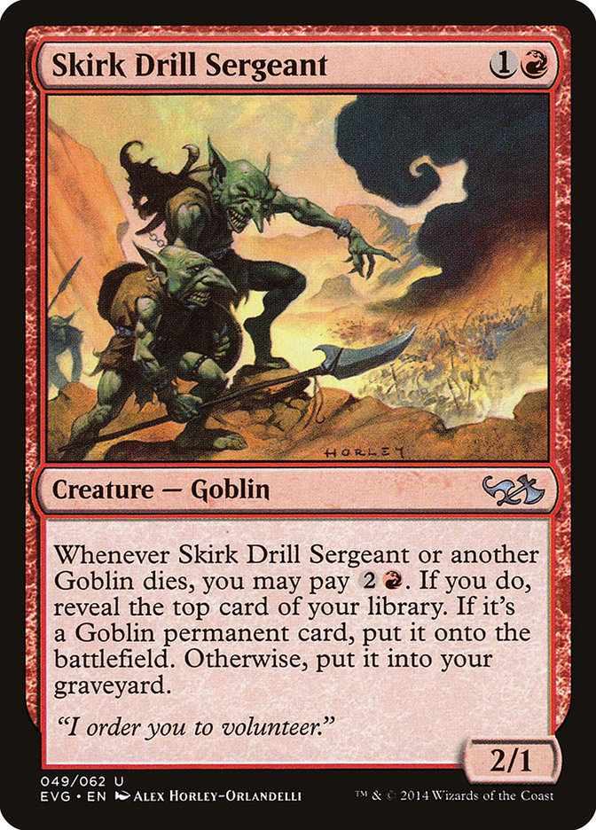 Skirk Drill Sergeant (Elves vs. Goblins) [Duel Decks Anthology] | Silver Goblin