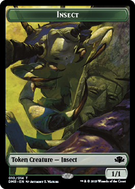 Insect // Elemental Double-Sided Token [Dominaria Remastered Tokens] | Silver Goblin