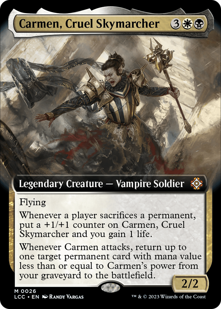 Carmen, Cruel Skymarcher (Extended Art) [The Lost Caverns of Ixalan Commander] | Silver Goblin