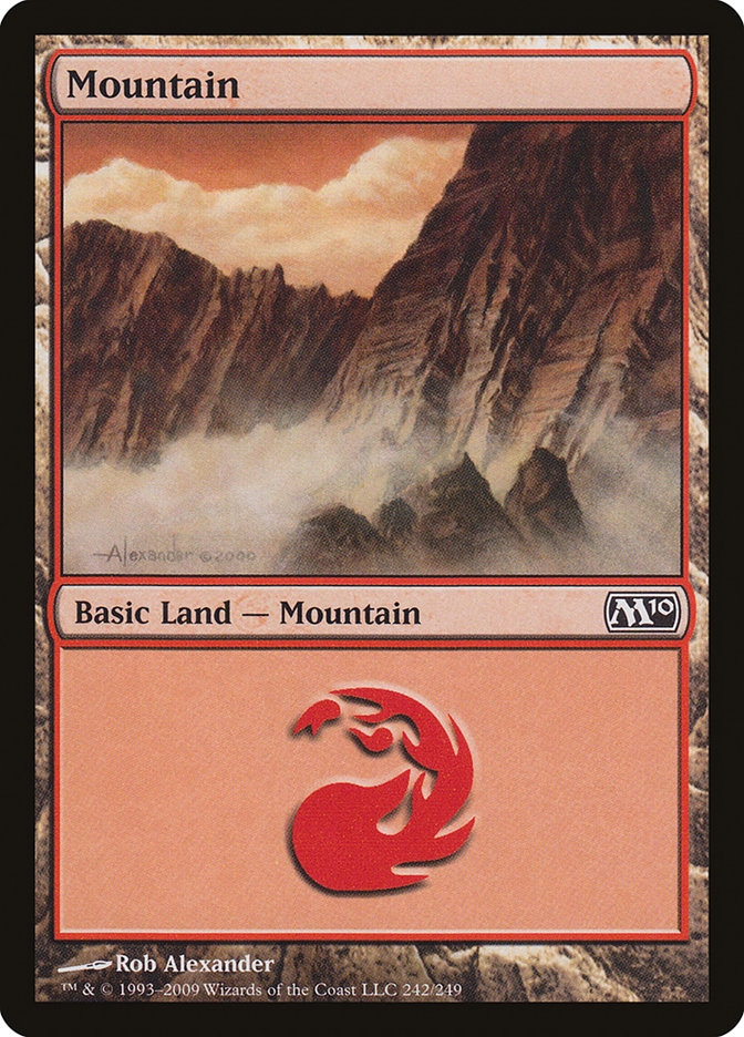 Mountain (242) [Magic 2010] | Silver Goblin