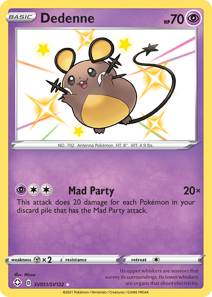 Dedenne (SV051/SV122) [Sword & Shield: Shining Fates] | Silver Goblin