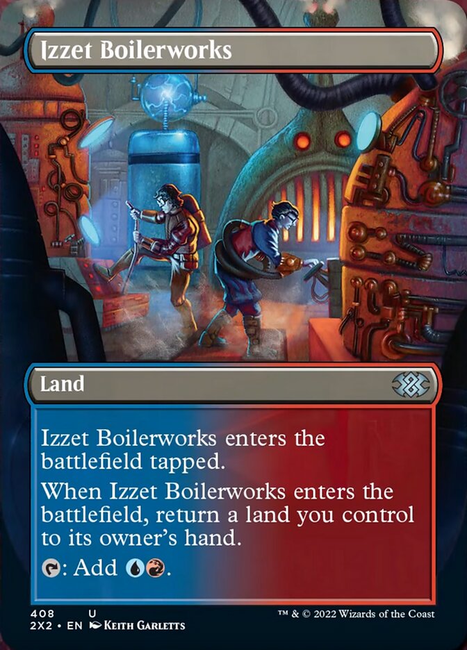 Izzet Boilerworks (Borderless Alternate Art) [Double Masters 2022] | Silver Goblin