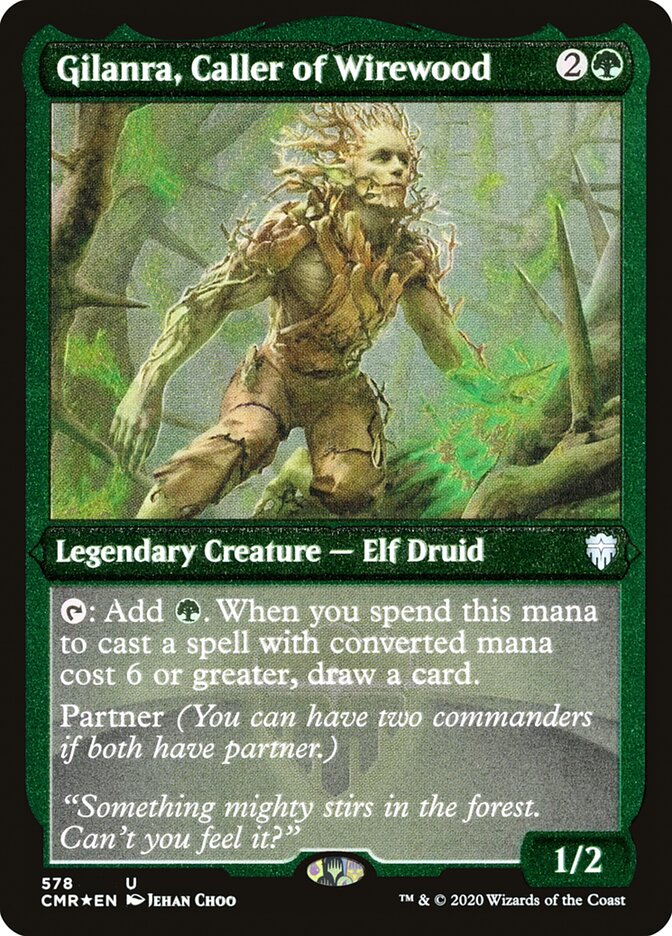 Gilanra, Caller of Wirewood (Etched) [Commander Legends] | Silver Goblin