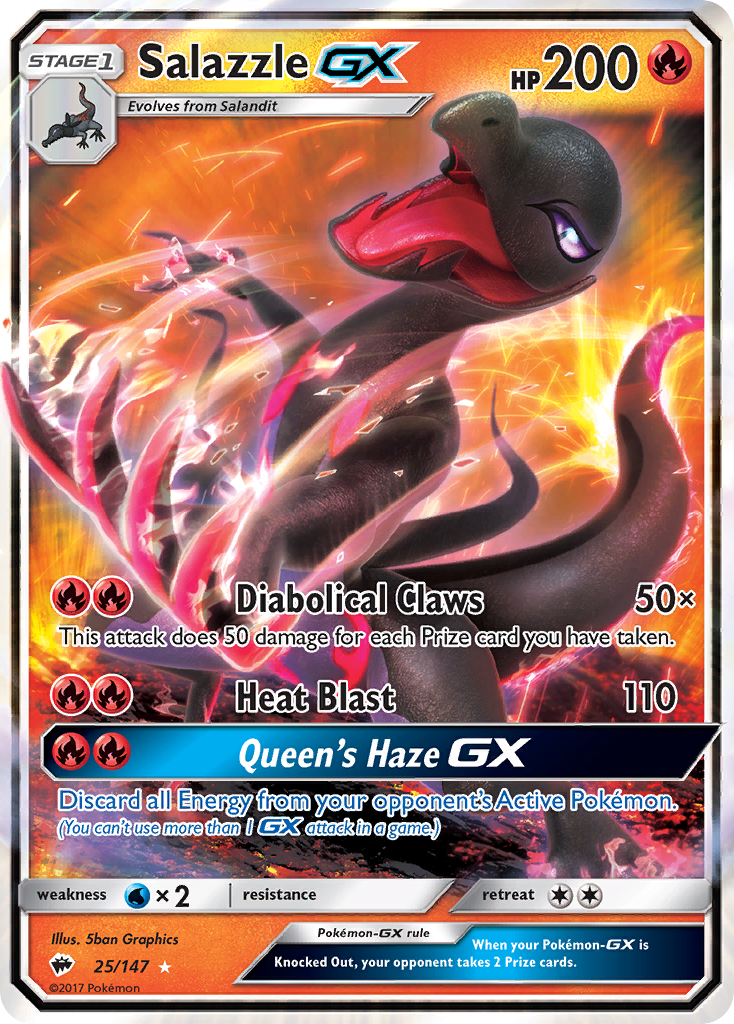 Salazzle GX (25/147) [Sun & Moon: Burning Shadows] | Silver Goblin