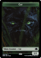Goblin // Cat (008) Double-Sided Token [Dominaria Remastered Tokens] | Silver Goblin