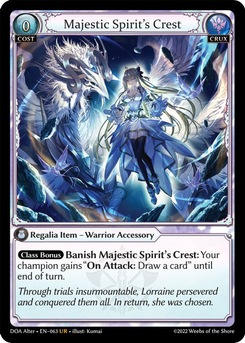 Majestic Spirit's Crest (063) [Dawn of Ashes: Alter Edition] | Silver Goblin