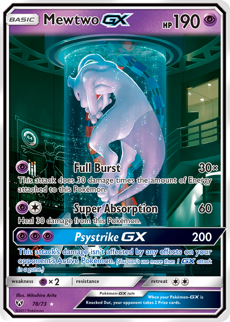 Mewtwo GX (78/73) [Sun & Moon: Shining Legends] | Silver Goblin