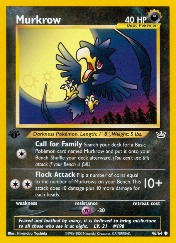 Murkrow (46/64) [Neo Revelation 1st Edition] | Silver Goblin