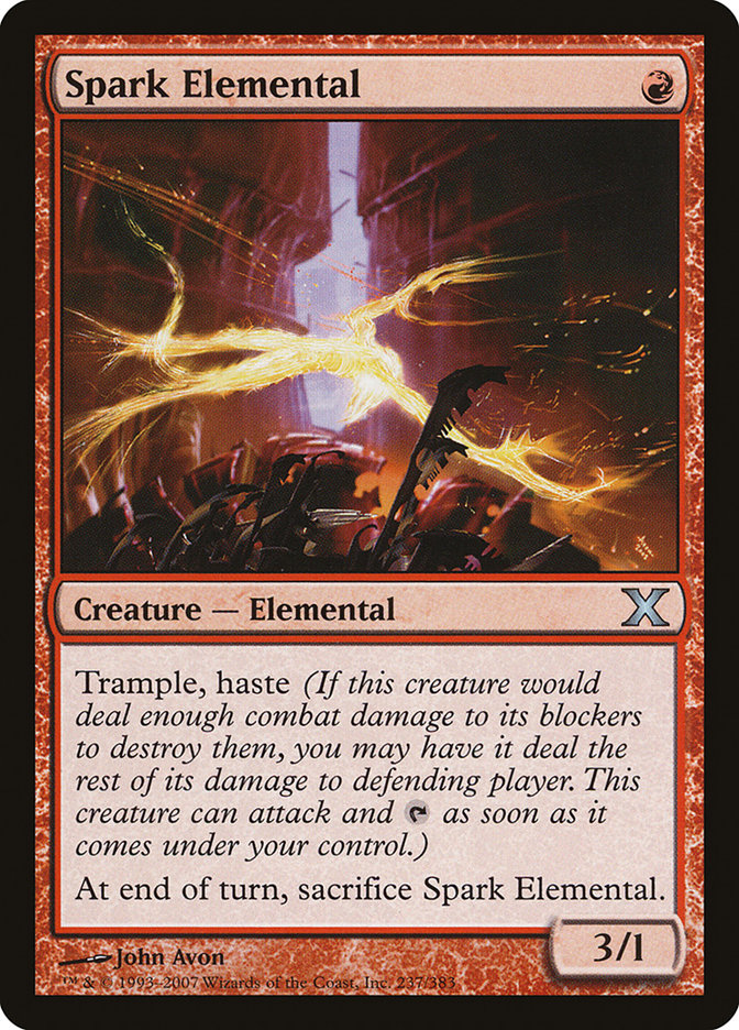 Spark Elemental [Tenth Edition] | Silver Goblin