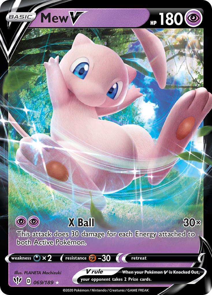 Mew V (069/189) (Jumbo Card) [Sword & Shield: Darkness Ablaze] | Silver Goblin