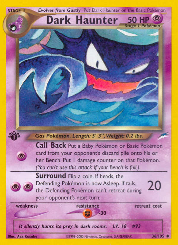 Dark Haunter (36/105) [Neo Destiny 1st Edition] | Silver Goblin