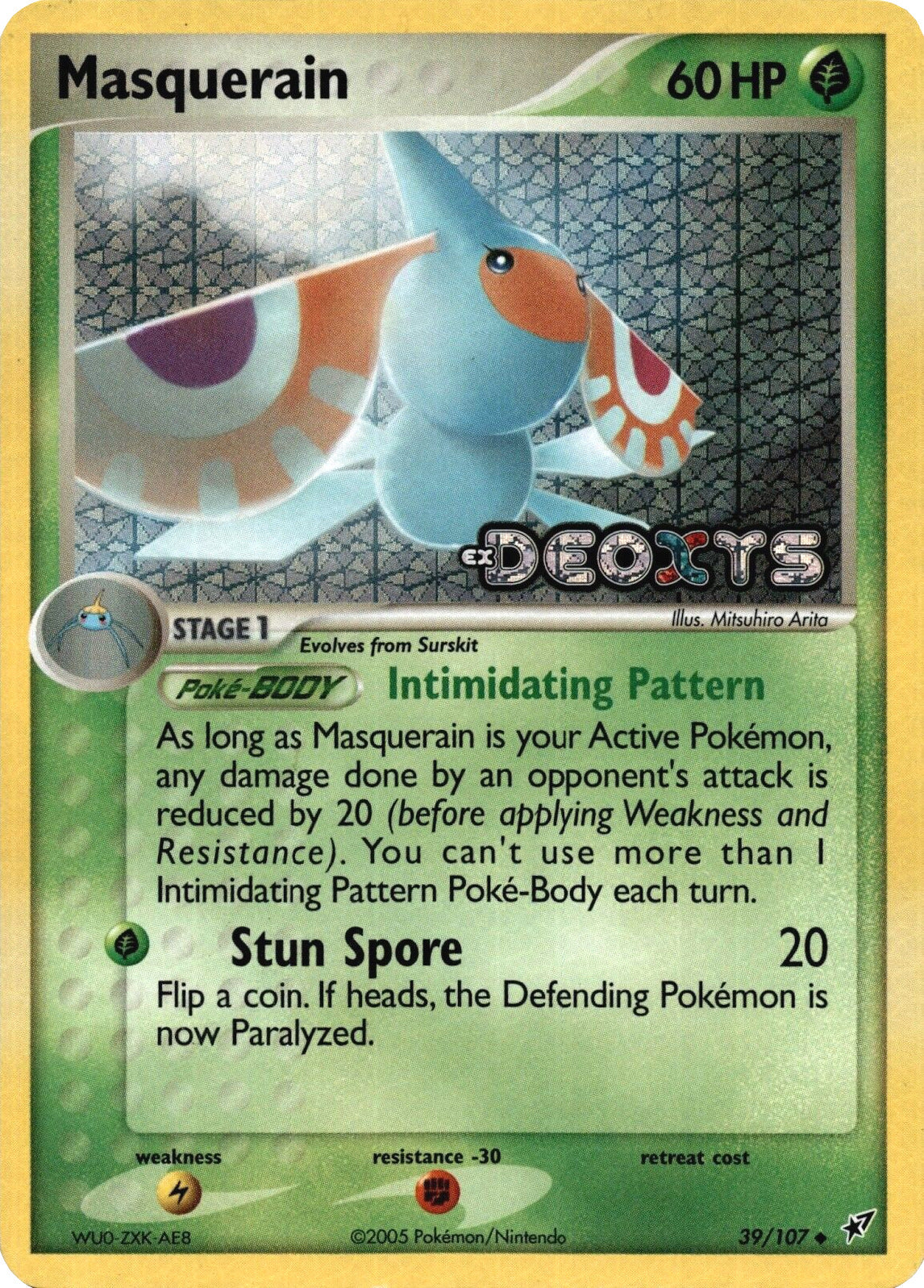 Masquerain (39/107) (Stamped) [EX: Deoxys] | Silver Goblin