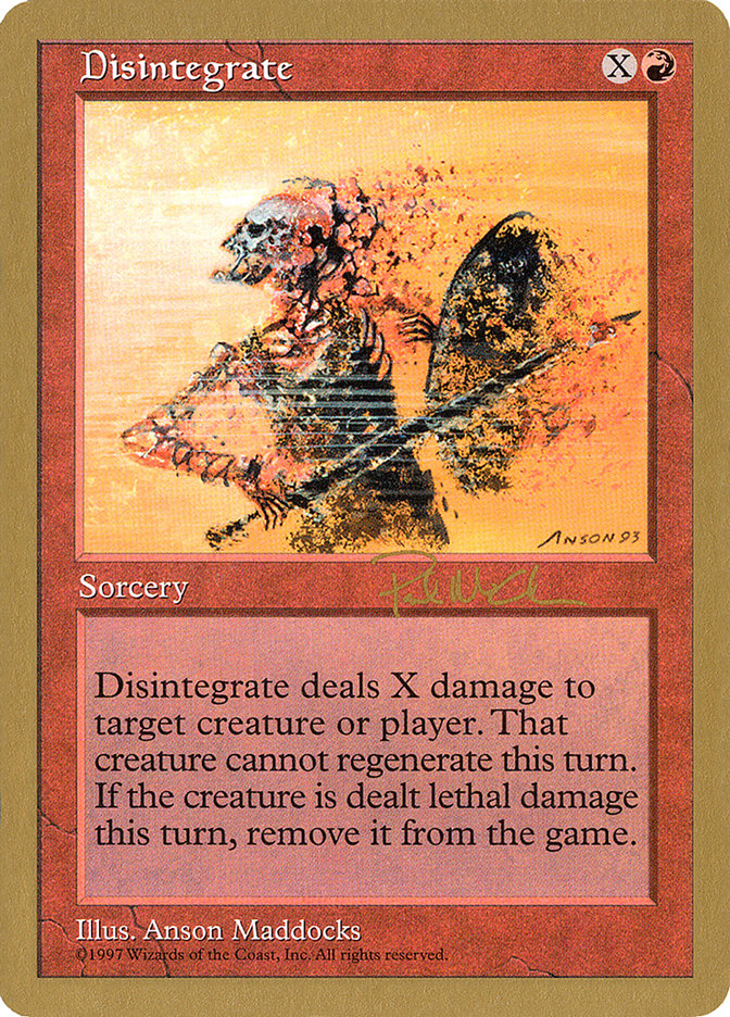 Disintegrate (Paul McCabe) [World Championship Decks 1997] | Silver Goblin