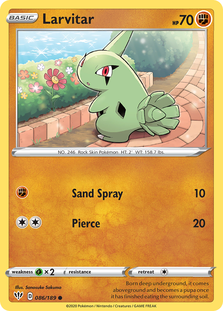 Larvitar (086/189) [Sword & Shield: Darkness Ablaze] | Silver Goblin