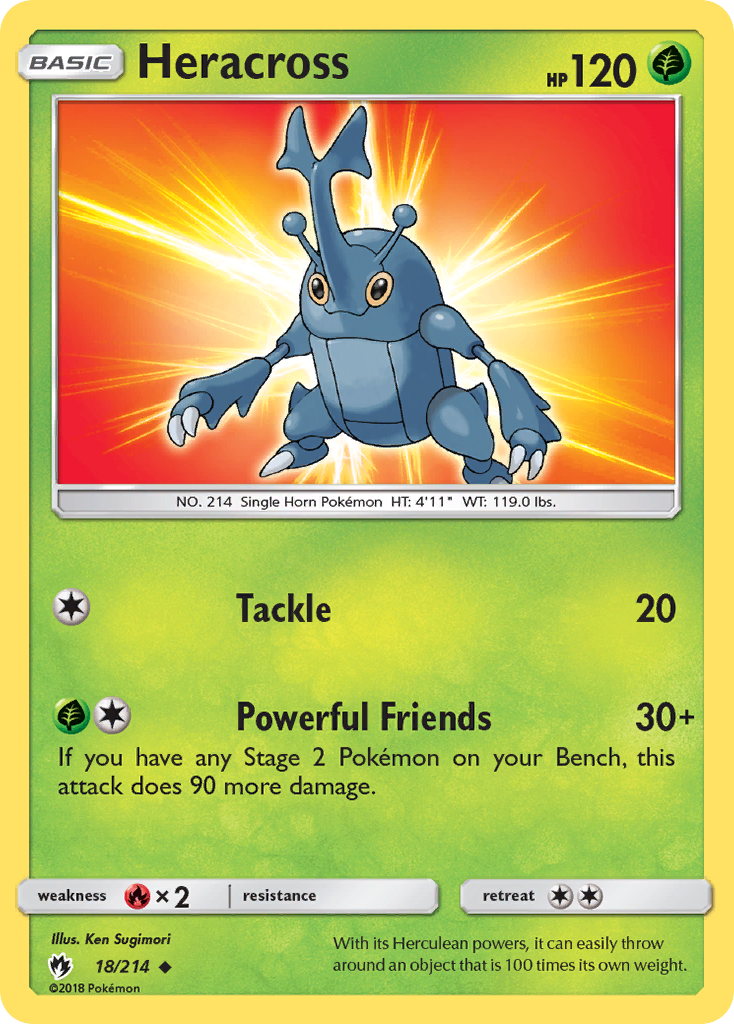 Heracross (18/214) [Sun & Moon: Lost Thunder] | Silver Goblin