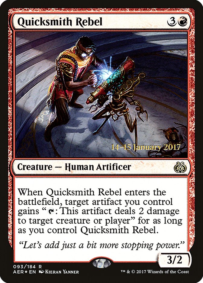 Quicksmith Rebel [Aether Revolt Prerelease Promos] | Silver Goblin