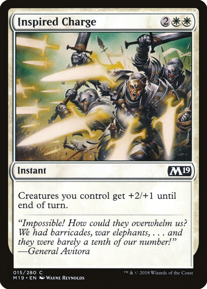 Inspired Charge [Core Set 2019] | Silver Goblin