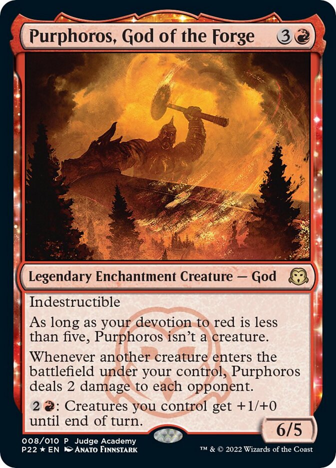 Purphoros, God of the Forge [Judge Gift Cards 2022] | Silver Goblin