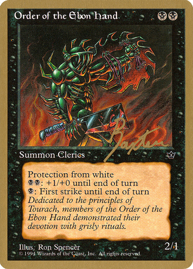 Order of the Ebon Hand (Spencer) (George Baxter) [Pro Tour Collector Set] | Silver Goblin