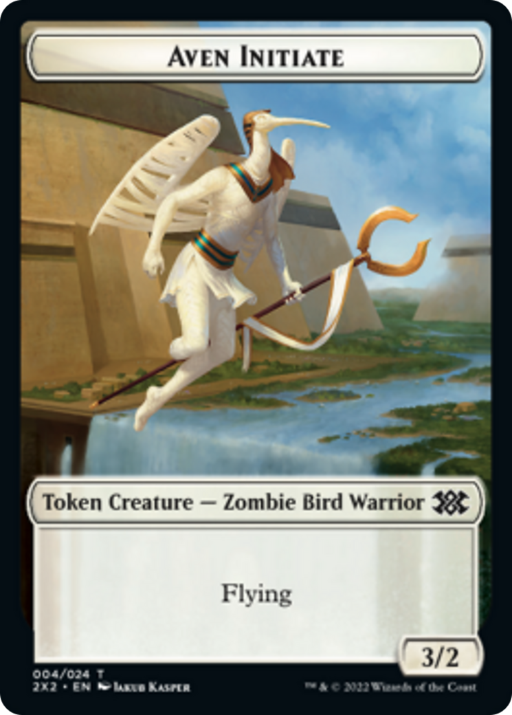 Spider // Aven Initiate Double-Sided Token [Double Masters 2022 Tokens] | Silver Goblin