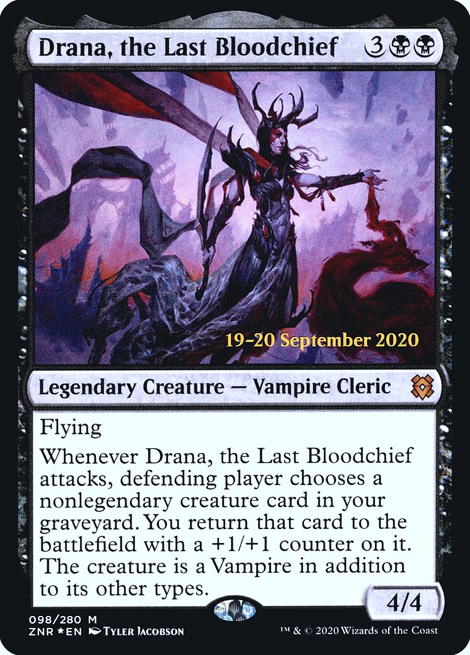 Drana, the Last Bloodchief [Zendikar Rising Prerelease Promos] | Silver Goblin