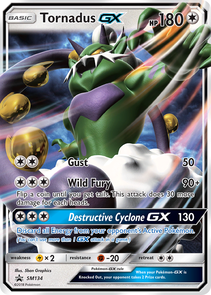 Tornadus GX (SM134) [Sun & Moon: Black Star Promos] | Silver Goblin