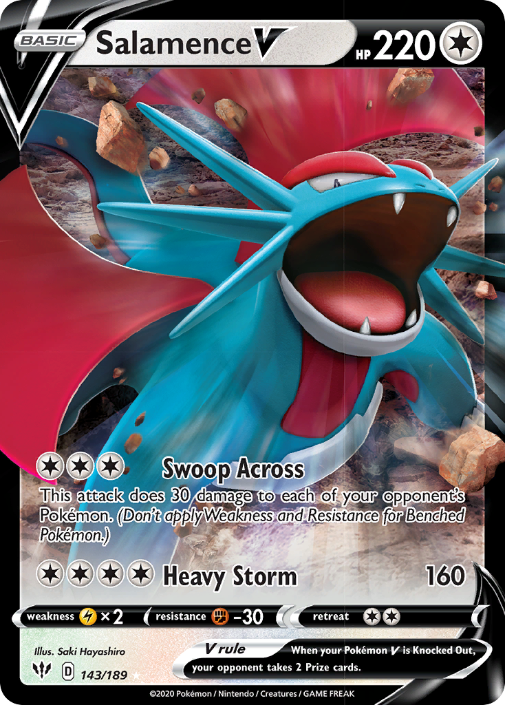 Salamence V (143/189) [Sword & Shield: Darkness Ablaze] | Silver Goblin