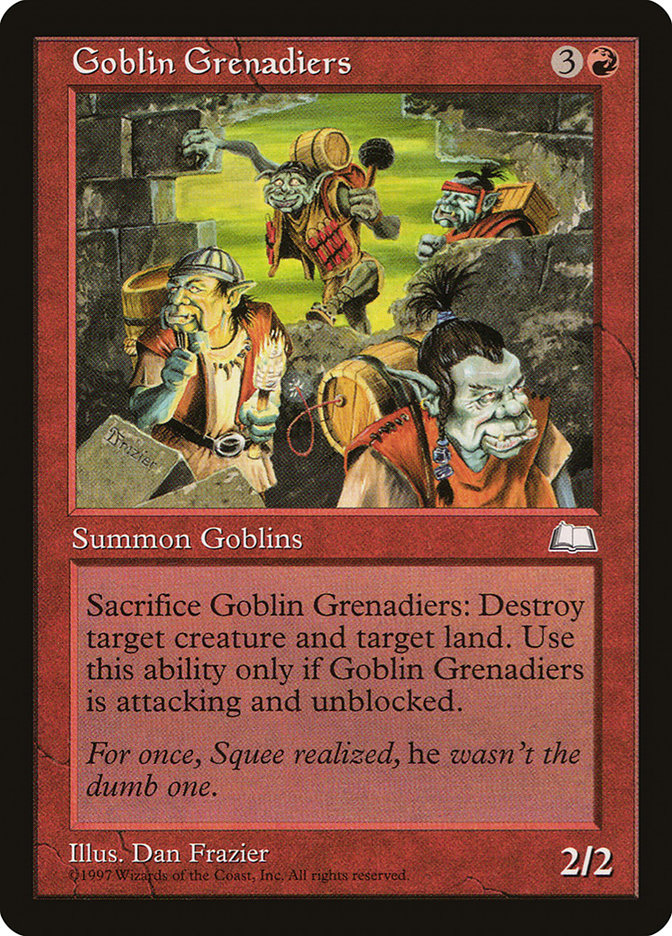 Goblin Grenadiers [Weatherlight] | Silver Goblin