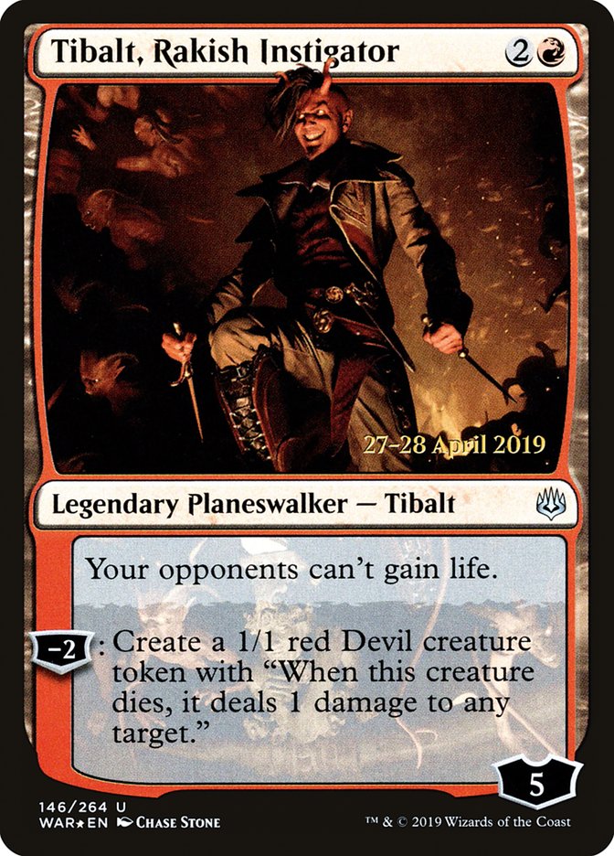 Tibalt, Rakish Instigator [War of the Spark Prerelease Promos] | Silver Goblin