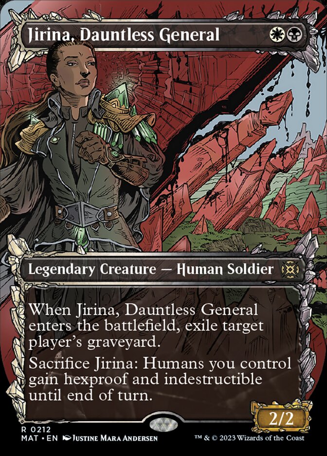 Jirina, Dauntless General (Showcase Halo Foil) [March of the Machine: The Aftermath] | Silver Goblin