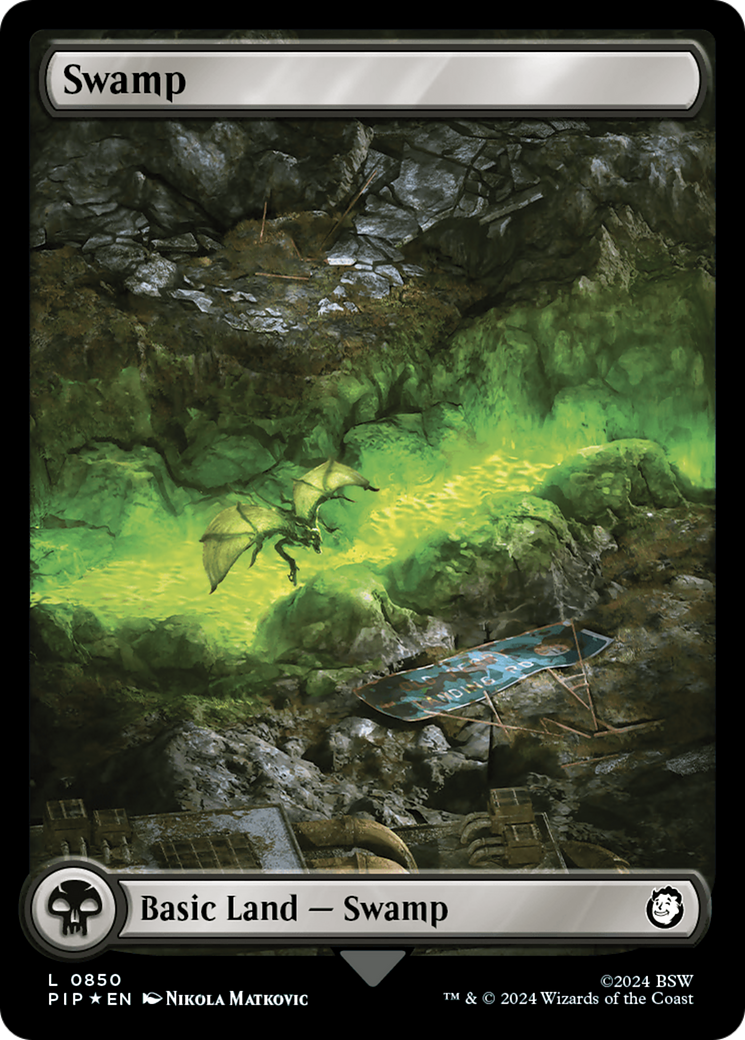 Swamp (0850) (Surge Foil) [Fallout] | Silver Goblin