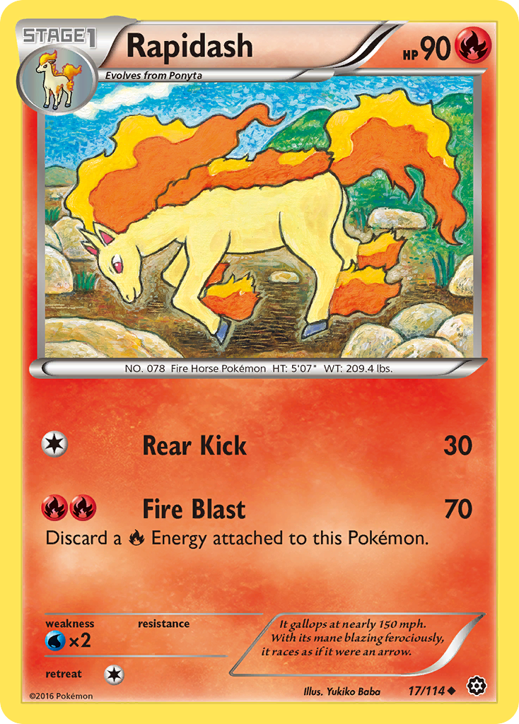 Rapidash (17/114) [XY: Steam Siege] | Silver Goblin