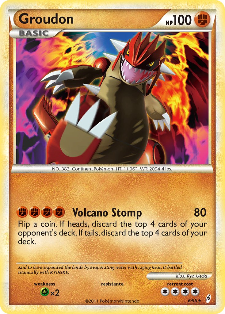 Groudon (6/95) (Theme Deck Exclusive) [HeartGold & SoulSilver: Call of Legends] | Silver Goblin