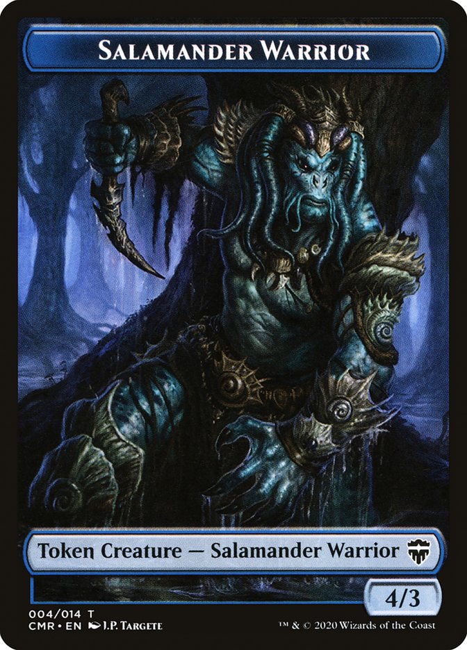 Salamander Warrior // Zombie Double-Sided Token [Commander Legends Tokens] | Silver Goblin
