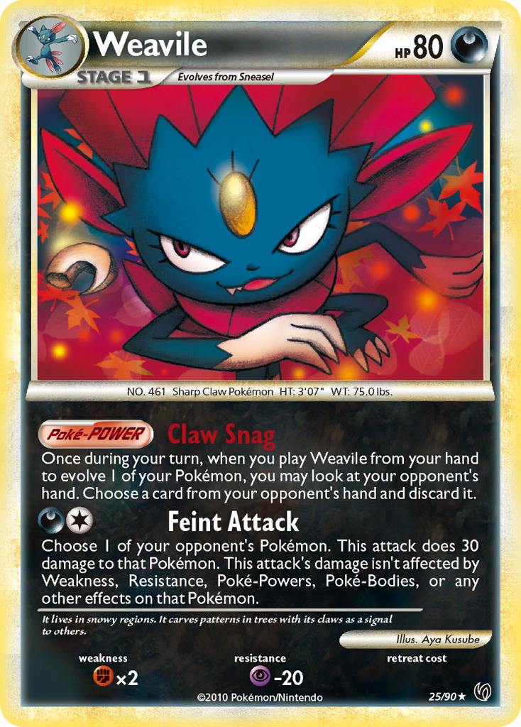 Weavile (25/90) [HeartGold & SoulSilver: Undaunted] | Silver Goblin