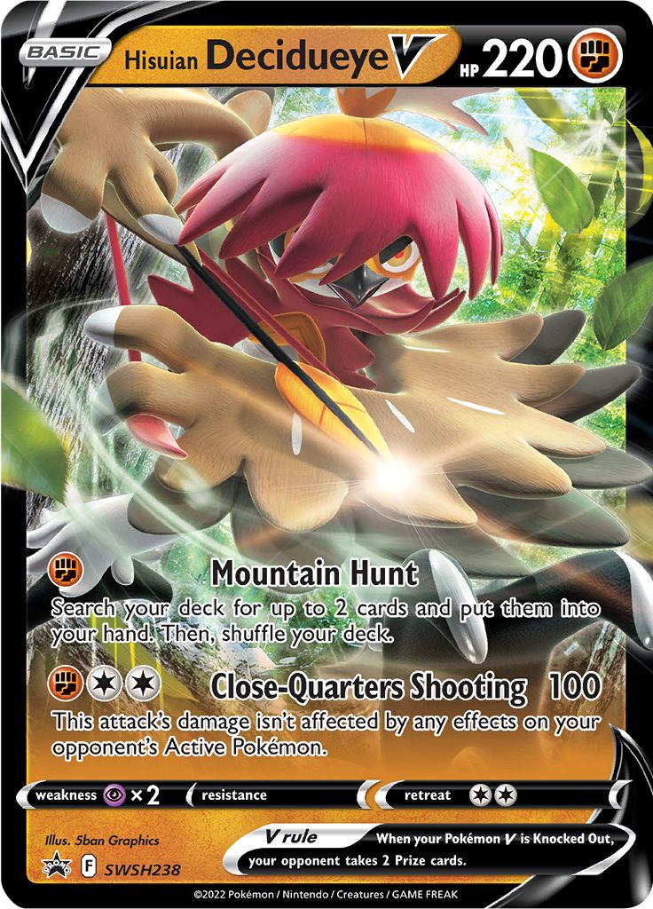 Hisuian Decidueye V (SWSH238) [Sword & Shield: Black Star Promos] | Silver Goblin