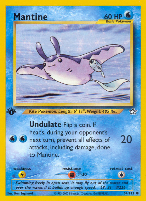 Mantine (64/111) [Neo Genesis 1st Edition] | Silver Goblin