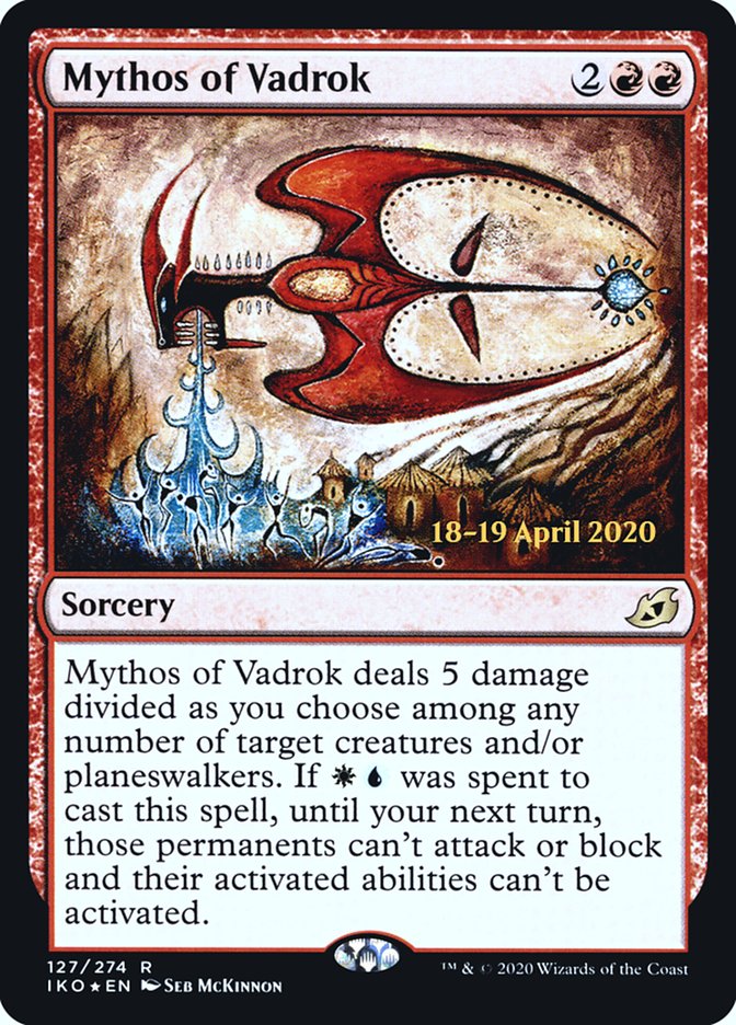 Mythos of Vadrok [Ikoria: Lair of Behemoths Prerelease Promos] | Silver Goblin