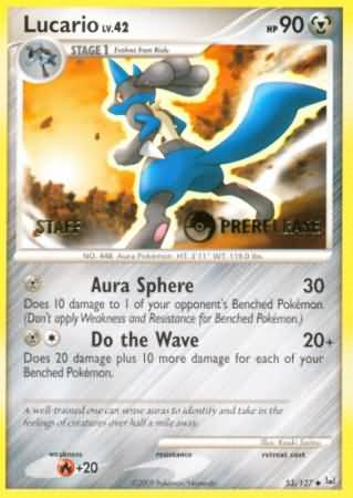 Lucario (53/127) (Staff Prerelease Promo) [Diamond & Pearl: Black Star Promos] | Silver Goblin