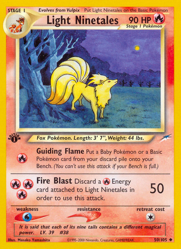 Light Ninetales (50/105) [Neo Destiny 1st Edition] | Silver Goblin