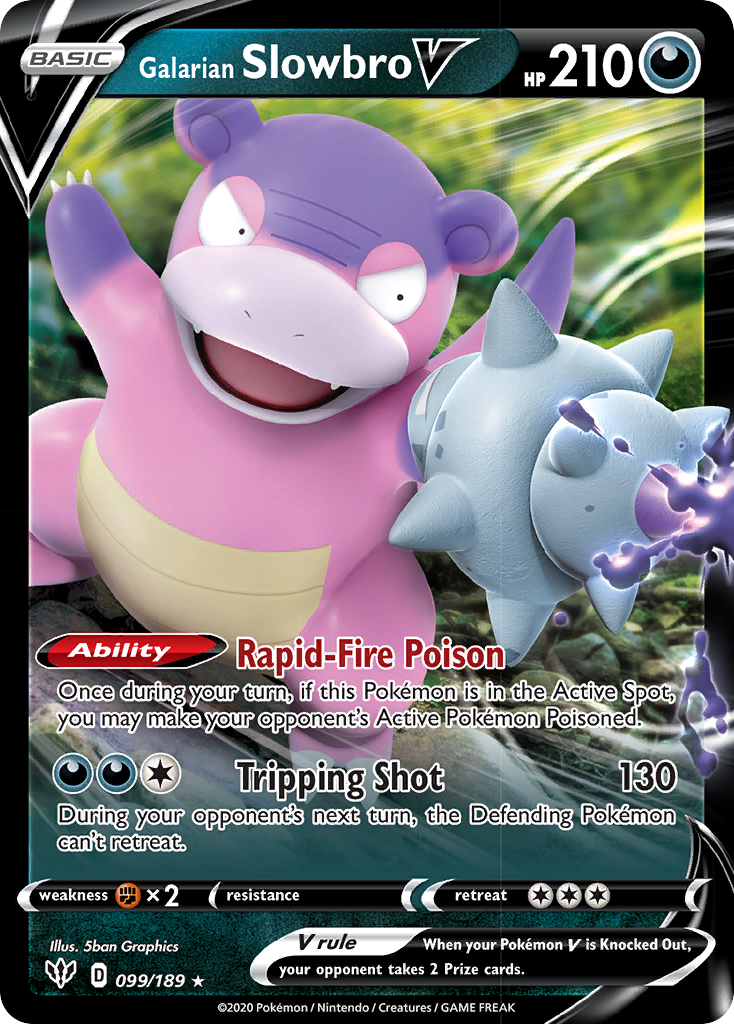 Galarian Slowbro V (099/189) [Sword & Shield: Darkness Ablaze] | Silver Goblin