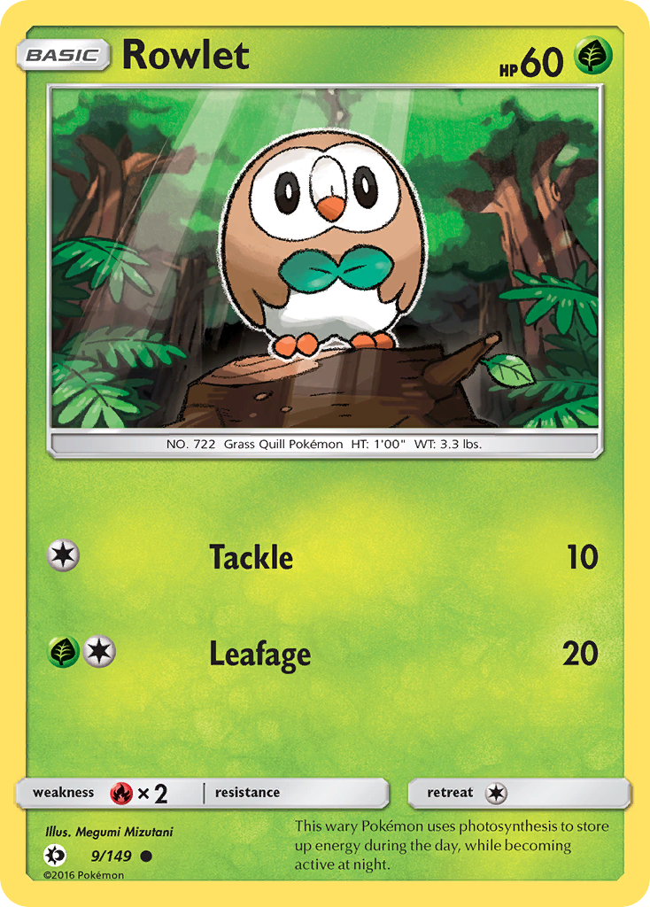 Rowlet (9/149) [Sun & Moon: Base Set] | Silver Goblin