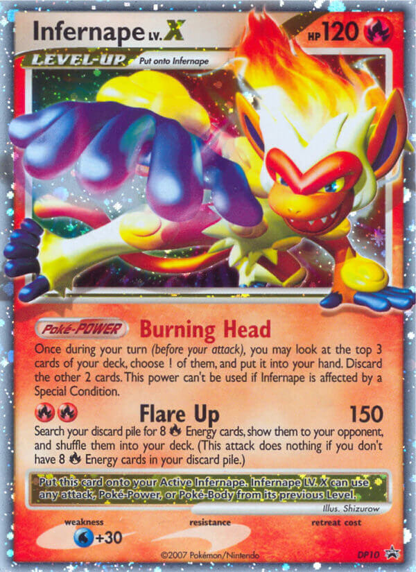 Infernape LV.X (DP10) [Diamond & Pearl: Black Star Promos] | Silver Goblin