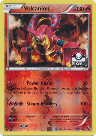 Volcanion (25/114) (League Promo) [XY: Steam Siege] | Silver Goblin