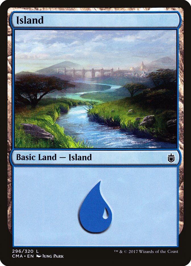 Island (296) [Commander Anthology] | Silver Goblin