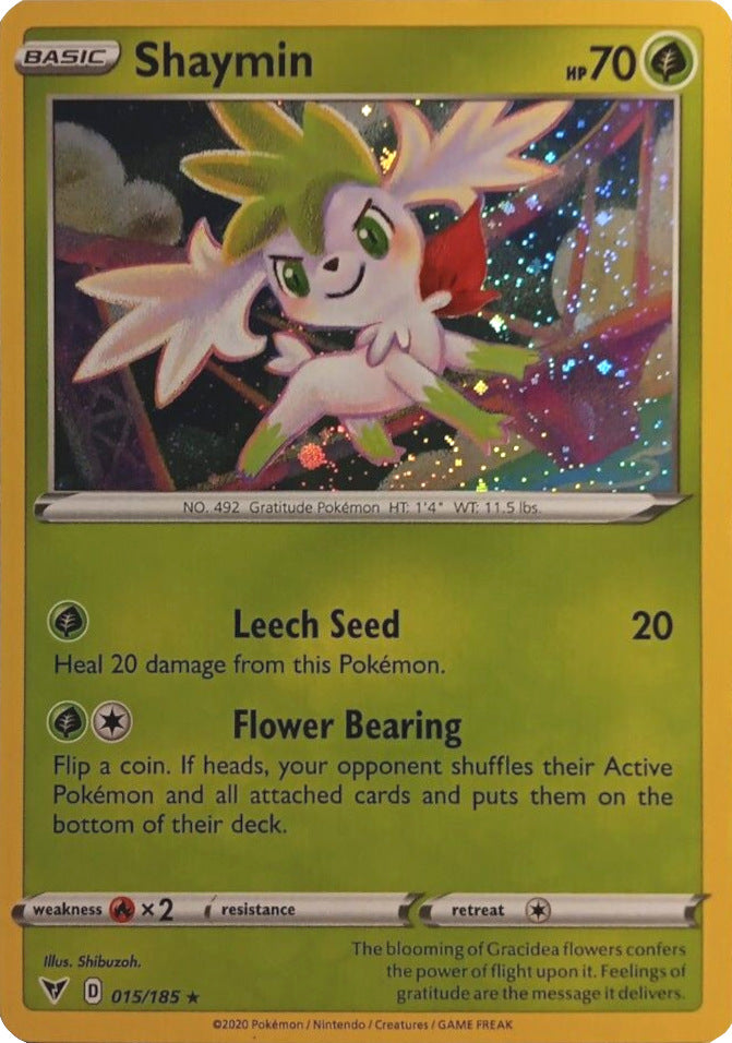 Shaymin (015/185) (Cosmos Holo) [Sword & Shield: Vivid Voltage] | Silver Goblin