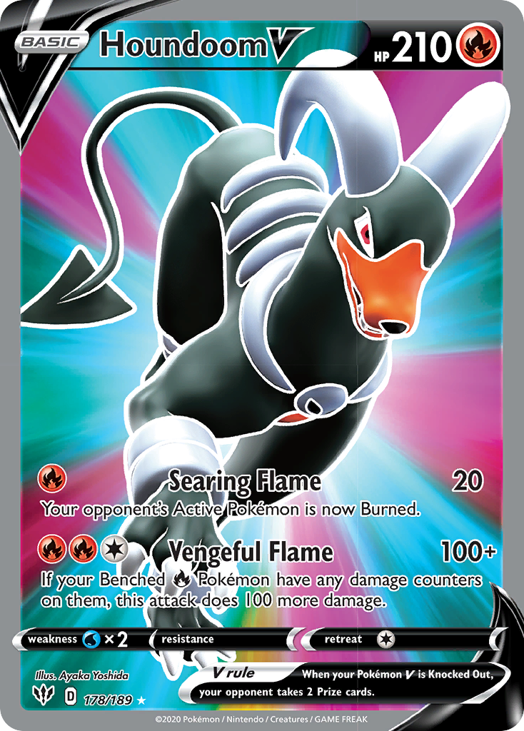 Houndoom V (178/189) [Sword & Shield: Darkness Ablaze] | Silver Goblin