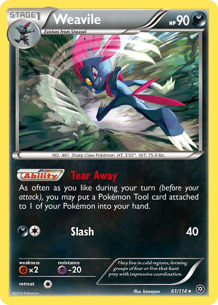 Weavile (61/114) [XY: Steam Siege] | Silver Goblin